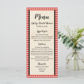 Menu BBQ de pique-nique, Fête de la mariée, mariage, (Debout devant)