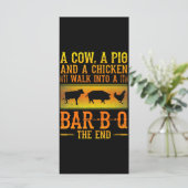 Menu BBQ | Une Vache Un Cochon Et Un Poulet Marcher Dan (Debout devant)