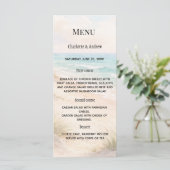 Menu Beach coastal dinner wedding (Debout devant)