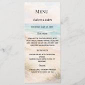 Menu Beach coastal dinner wedding (Devant)