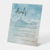 Menu Beach Wedding Large Drinken Bar Reclamebord Met Voetstuk (Voorkant)