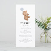 Menu Bear Blue Balloon (Debout devant)
