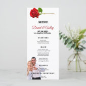 Menu Beau Dîner Roses Rouges (Debout devant)