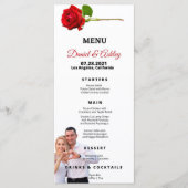 Menu Beau Dîner Roses Rouges (Devant)