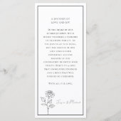 Menu + beau texte Bloom intemporel (Dos)