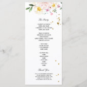 Menu Beauté colorée moderne Aquarelle Fleurs (Dos)