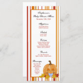 Menu Bébé de citrouille d'automne d'automne de 25 (Devant / Derrière)