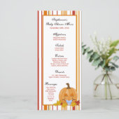 Menu Bébé de citrouille d'automne d'automne de 25 (Debout devant)