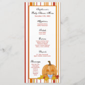 Menu Bébé de citrouille d'automne d'automne de 25 (Devant)