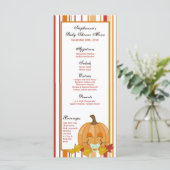 Menu Bébé de citrouille d'automne d'automne de 25 (Debout devant)