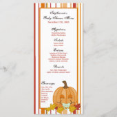 Menu Bébé de citrouille d'automne d'automne de 25 (Devant)