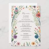 Menu Bébé fleur sauvage dans douche en fleurs (Devant / Derrière)