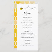 Menu Bee Baby shower (Voorkant / Achterkant)