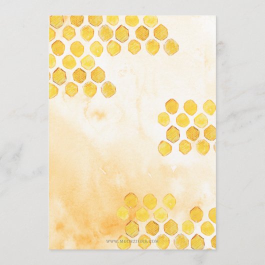 Menu Bee Honeybee Floral (Dos)