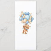 Menu beer Blue Balloons Baby shower (Achterkant)