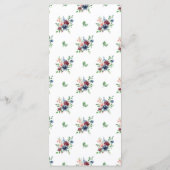 Menu Belle aquarelle Floral & Mariage de verdure (Dos)