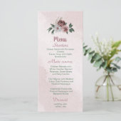 Menu belle cannelle blanche rose rose végétation fleuri (Debout devant)