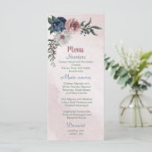 Menu Belle couleur rose blanc marine bleu fleur vert (Debout devant)