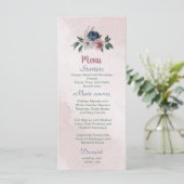 Menu Belle couleur rose blanc marine bleu fleur vert (Debout devant)
