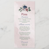 Menu Belle couleur rose blanc marine bleu fleur vert (Devant)