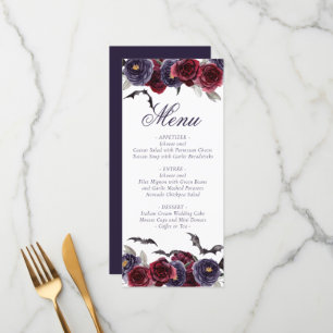 Menu Belle déplaisante   Roses gothiques foncés avec ch