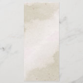 Menu belle fleurs rouge pâle jaune mariage (Dos)