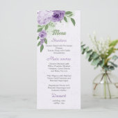 Menu belle fleurs violettes vert feuille botanique moi (Debout devant)