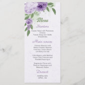 Menu belle fleurs violettes vert feuille botanique moi (Devant)