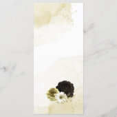 Menu belle ivoire brun mariage floral or (Dos)