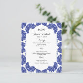 MENU Belle suite Mariage Baroque Bleue & Blanc (Debout devant)