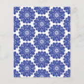 MENU Belle suite Mariage Baroque Bleue & Blanc (Dos)