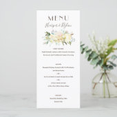 Menu Belles fleurs | Mariage aquarelle (Debout devant)