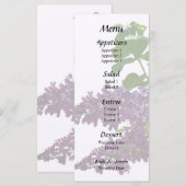 Menu Belles Lilacs (Devant / Derrière)