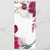 Menu Berry Bloom Garden Floral Glam Wedding  (Dos)