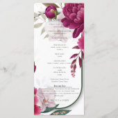 Menu Berry Bloom Garden Floral Glam Wedding (Dos)
