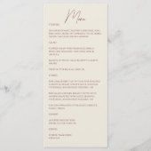 Menu Berry ・ Mariage de script manuscrit (Devant)