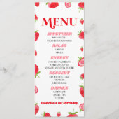 Menu Berry Sweet Strawberry rose rouge fête d'anniversa (Devant)