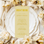 Menu Beurre Jaune Mariage simple<br><div class="desc">De belles teintes jaunes au beurre créent ce menu mariage simple.</div>
