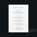 Menu Bianca Mariage élégant<br><div class="desc">Un menu de mariage élégant,  avec une mise en page traditionnelle et une combinaison de polices de serif classique et de polices de script élégantes.</div>