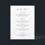 Menu Bianca Mariage élégant<br><div class="desc">Un menu de mariage élégant,  avec une mise en page traditionnelle et une combinaison de polices de serif classique et de polices de script élégantes.</div>
