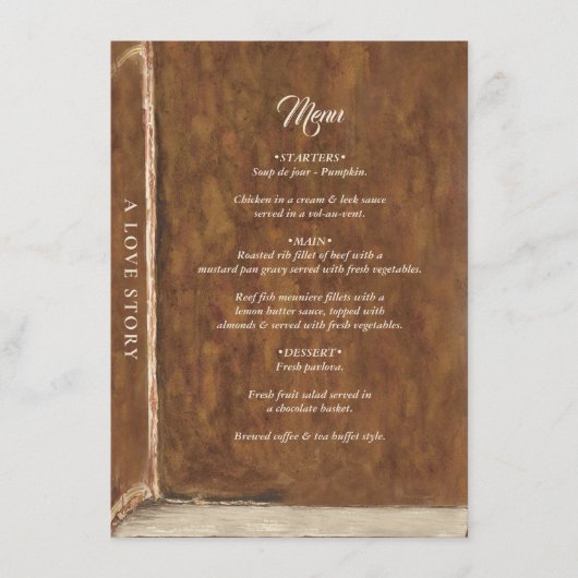 Menu Bibliothèque de livres de conte de fées d'amour vi (Devant)