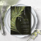 Menu Bijoux feuille Mariage vert ID830