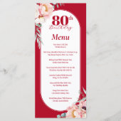 Menu Bilingue Vietnamien Français Peony Birthday (Devant)