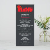 Menu Billet Mariage Rock and Roll (Debout devant)
