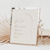 Menu Bindbalk Arch Minimalist Calligraphy Wedding