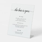 Menu Bindbalk zwart/wit Reclamebord Met Voetstuk (Voorkant)