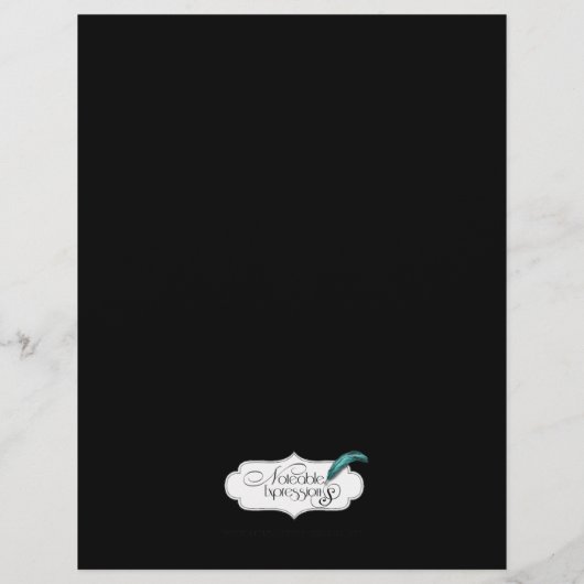 Menu Bindbruiloft zwart-wit en gouden schuifwiel (Achterkant)