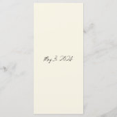 Menu Birds of Paradise pour Mariage Aquarelle design (Dos)