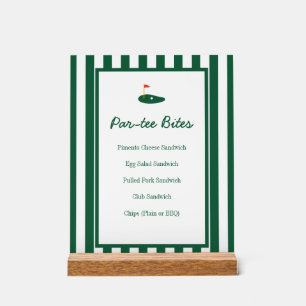 Menu Bites de Golf Par-tee pour 1er Anniversaire