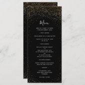 Menu Black and Gold Faux Foil (Voorkant / Achterkant)